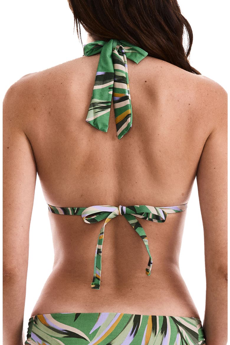Willow Halter Swim Top, Alternate, color, COASTAL LEAVES