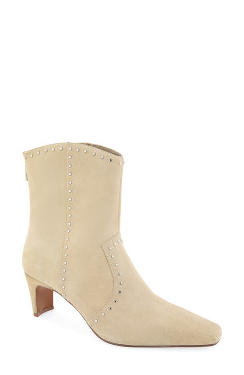 Aleena Studded Leather Bootie