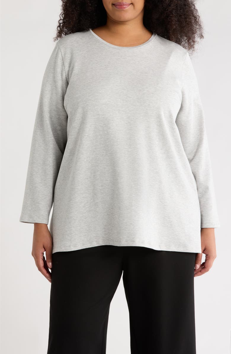 Eileen Fisher Long Sleeve Tunic Top, Main, color, Dark Pearl