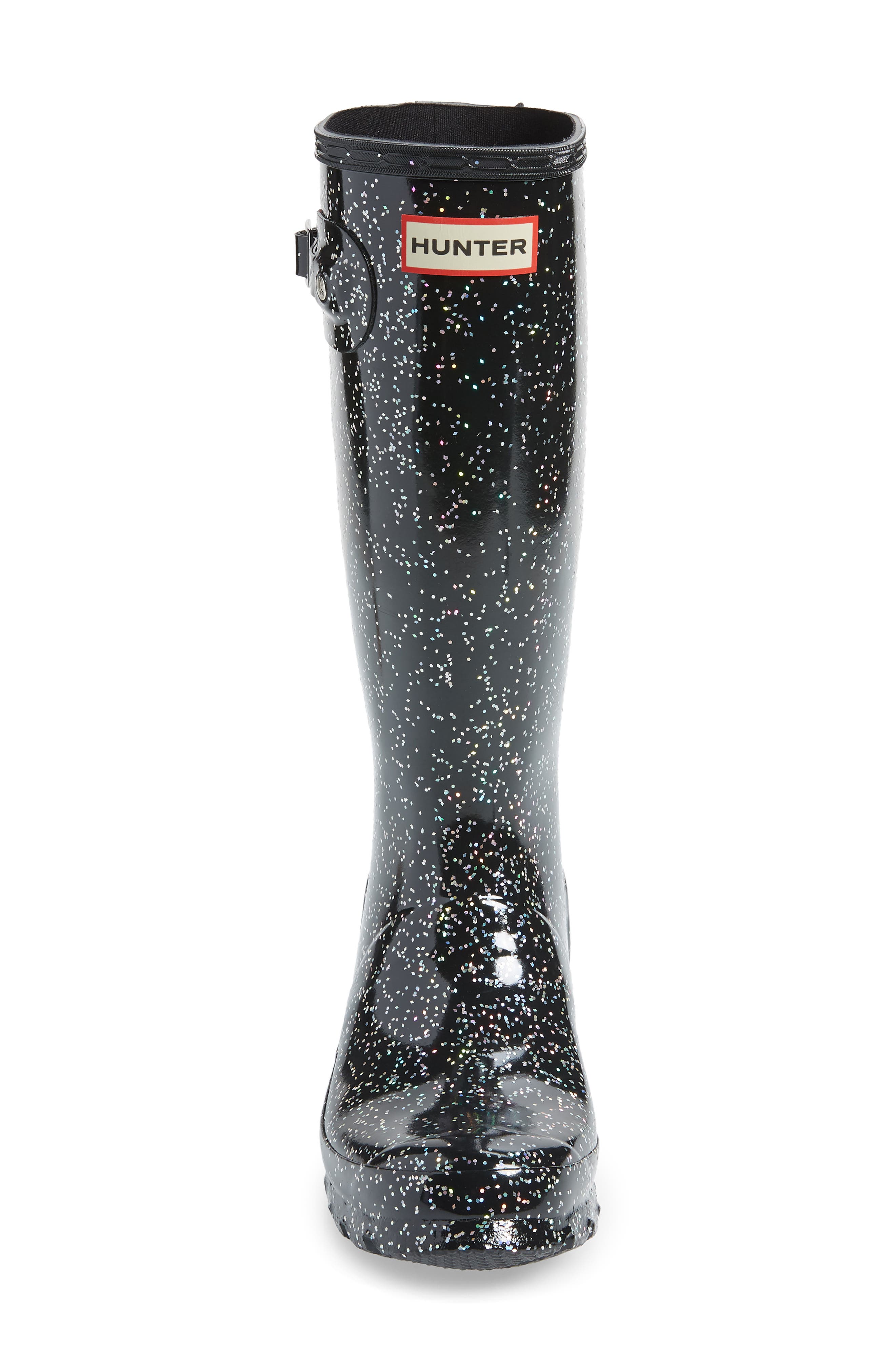 Hunter Kids' Original Giant Glitter Waterproof Rain Boot, Alternate, color, 