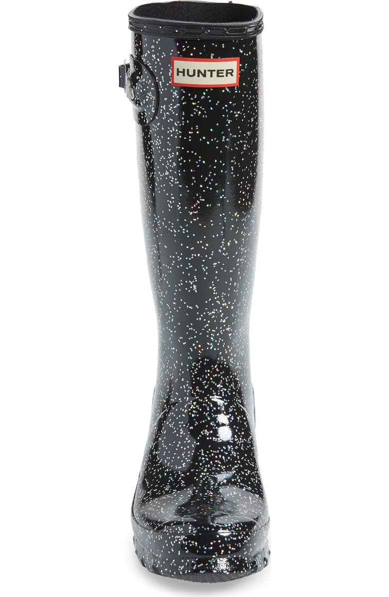 Hunter Kids' Original Giant Glitter Waterproof Rain Boot, Alternate, color,