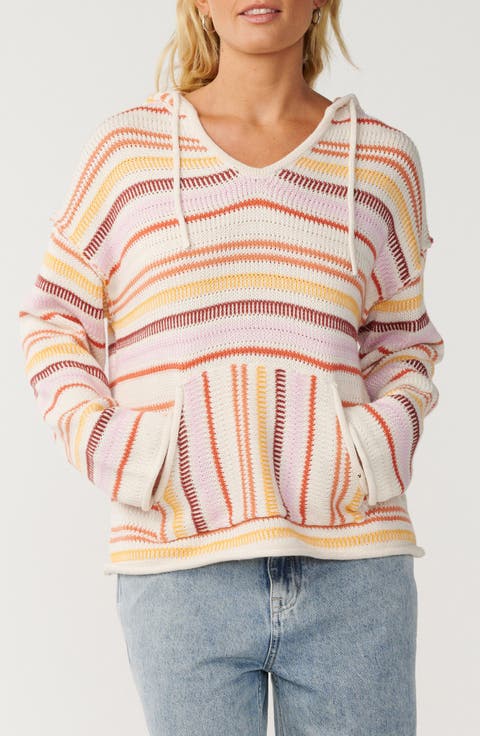 Retro Swell Stripe Hooded Sweater