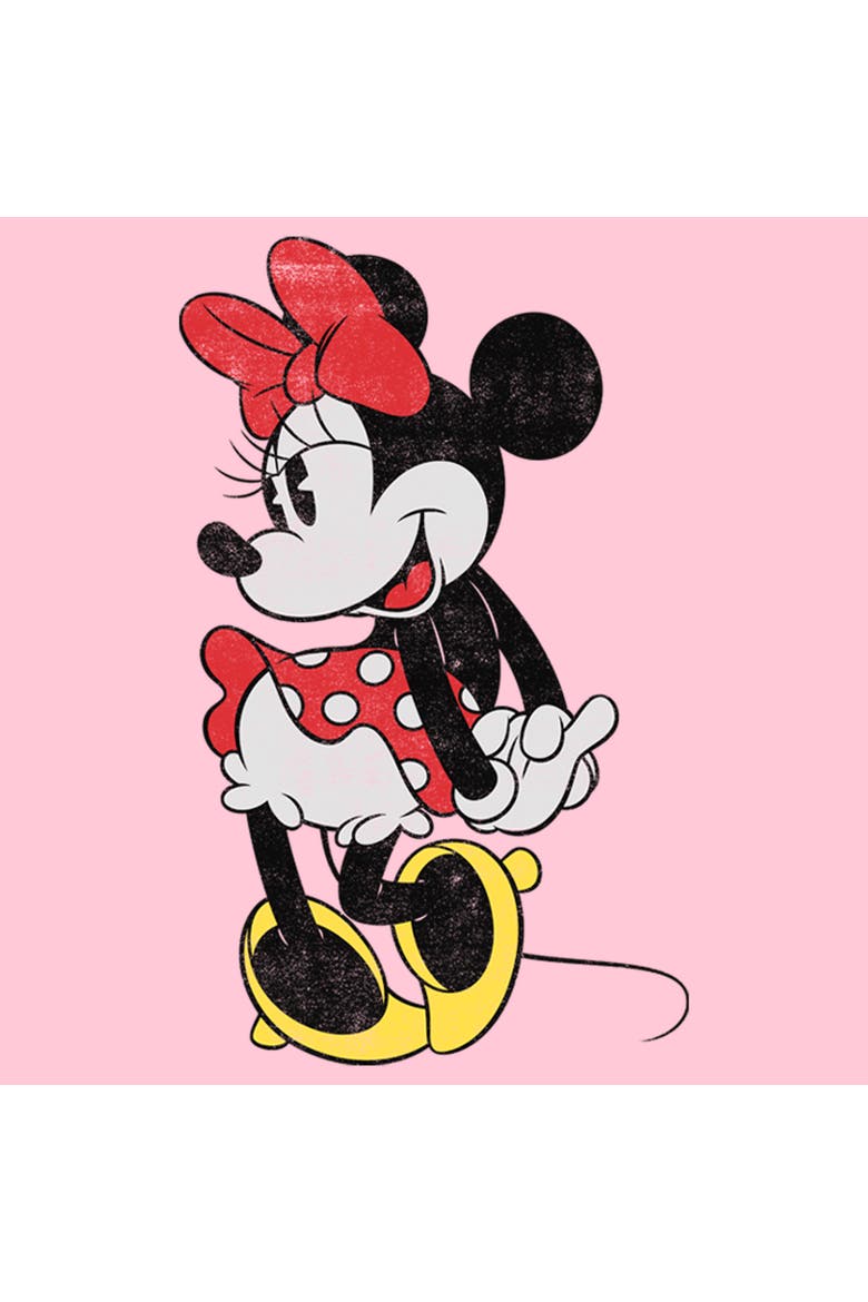 Girl's Mickey & Friends Retro Minnie  Graphic T-Shirt, Alternate, color, Light Pink