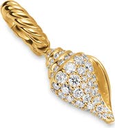 David Yurman Pavé Diamond Shell Amulet in 18K Gold