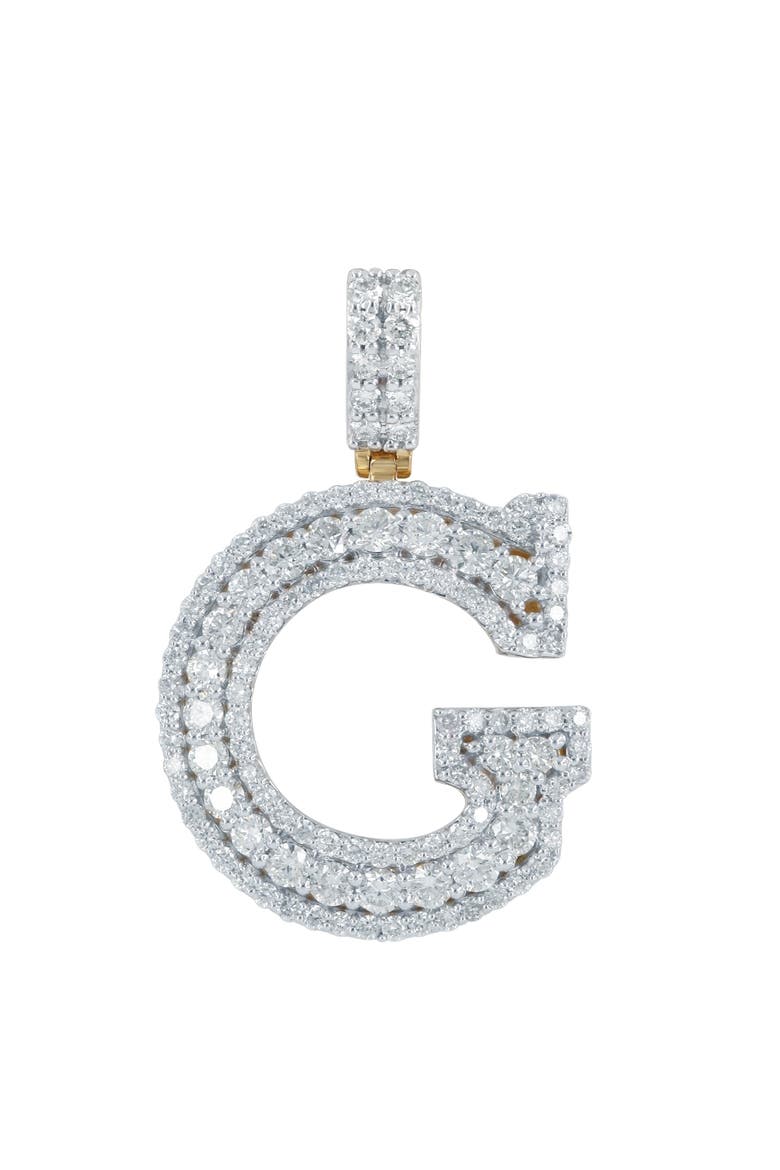 G Initial Diamond Pendant 14K Yellow Gold - 2.37 Carats, Main, color, 14K Yellow Gold -