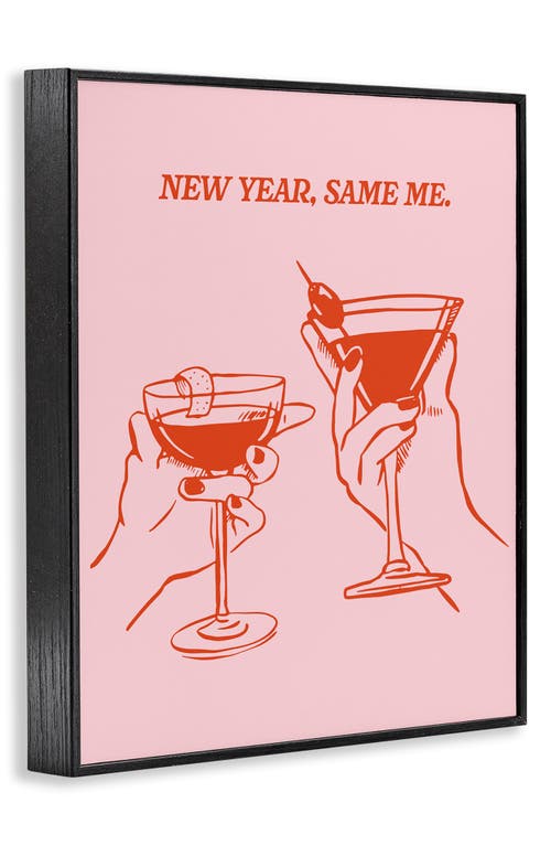 Stupell Industries New Year, Same Me Framed Canvas Wall Art In Pink