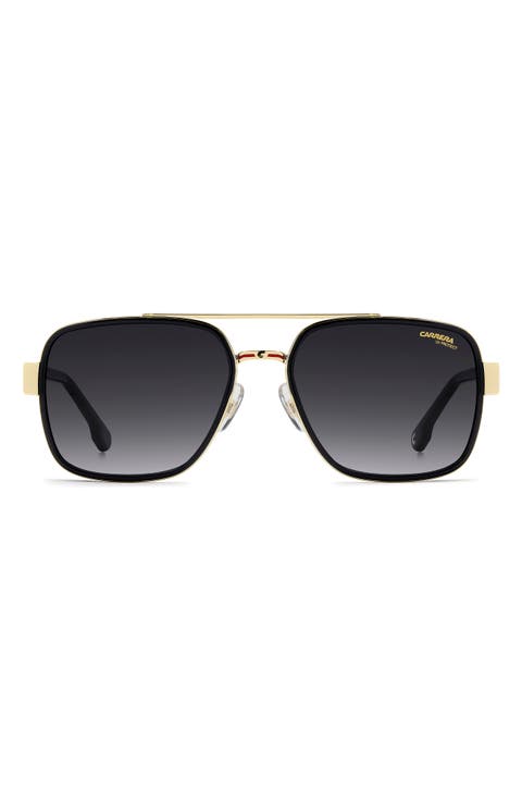 1092/S 58mm Gradient Rectangular Sunglasses