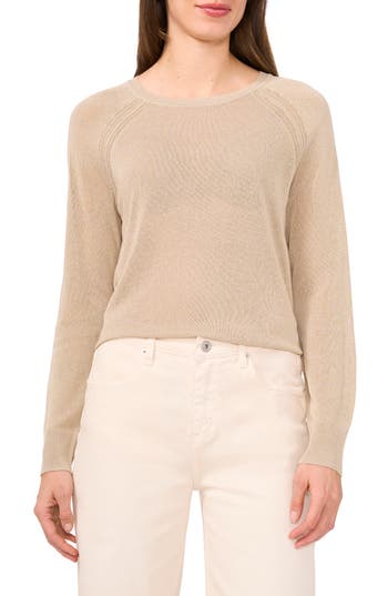 Halogen ® Crewneck Raglan Sleeve Sweater In Neutral