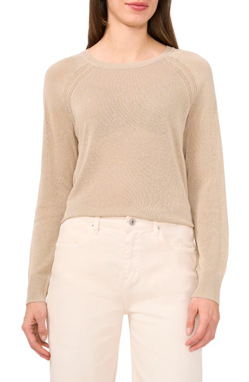 Halogenr Halogen(r) Crewneck Raglan Sleeve Sweater In Taupe Bisque