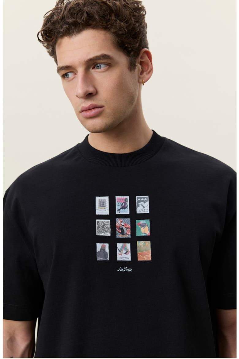 Stamp Organic Cotton Graphic T-Shirt, Alternate, color, BLACK