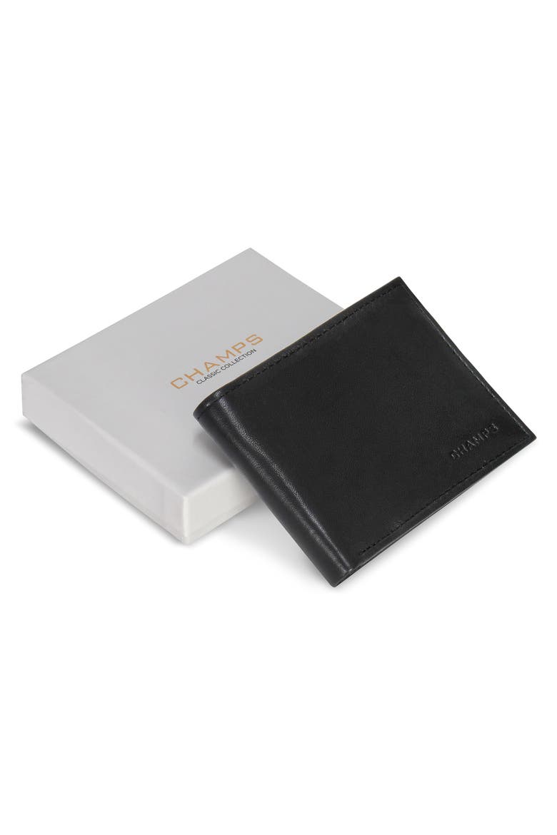 Classic ID Flap Leather Bifold Wallet, Alternate, color, BLACK