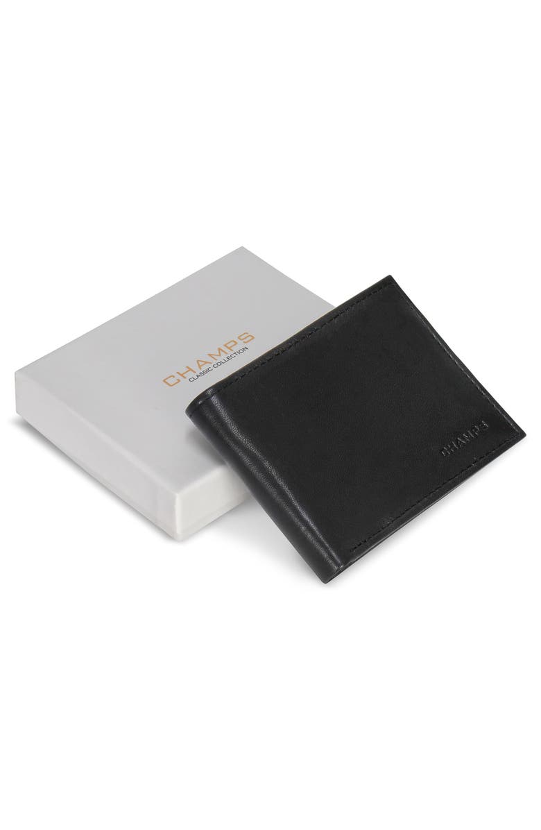 CHAMPS Classic ID Flap Leather Bifold Wallet, Alternate, color,