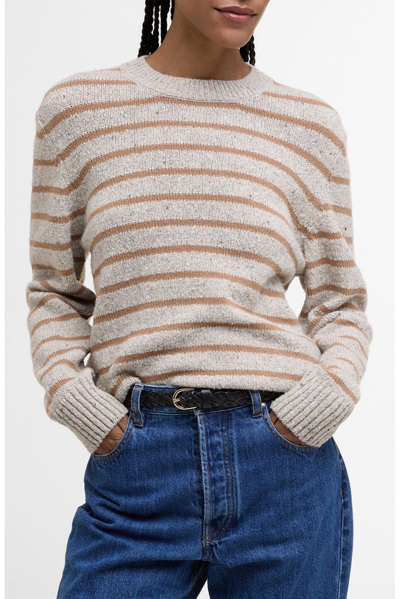 Claydon Stripe Wool Blend Sweater, Main, color, OATMEAL STRIPE