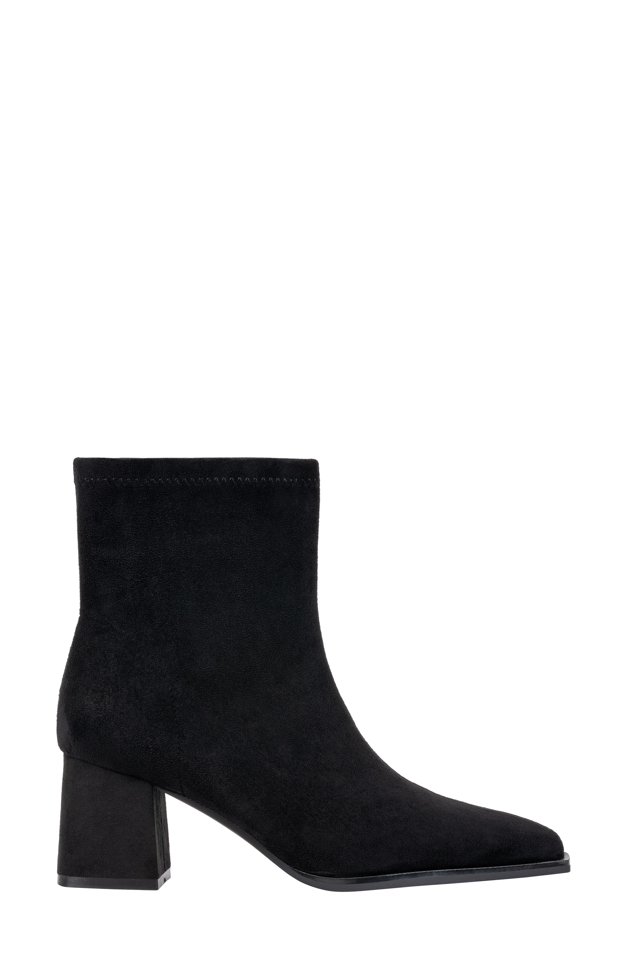 Rolette Faux Leather Ankle Boot, Alternate, color, BLACK SUEDE