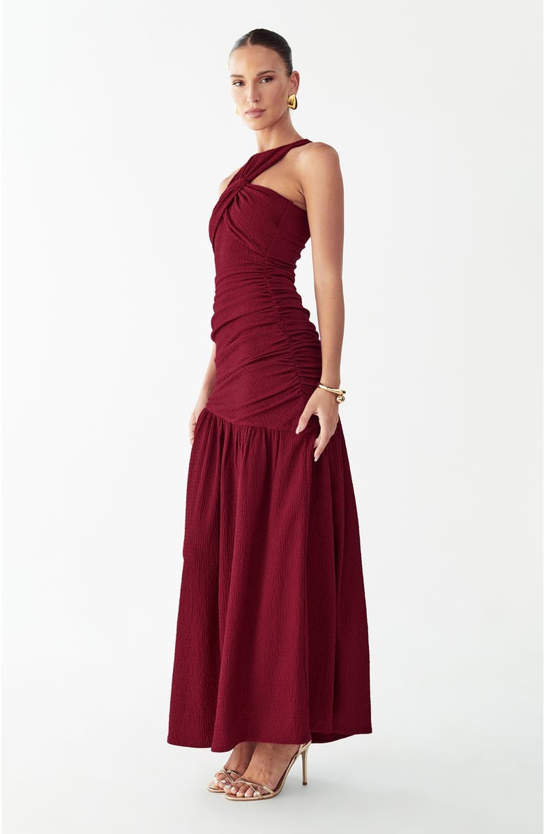 BWLDR Kyle Midi Dress, Alternate, color, Burgundy