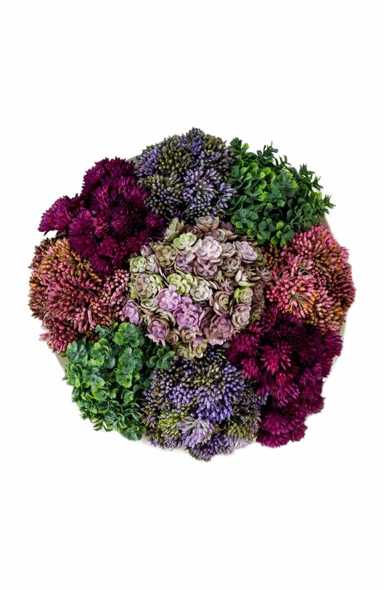 CocoBella Georgina Sedum Arrangement, Alternate, color, Charcoal