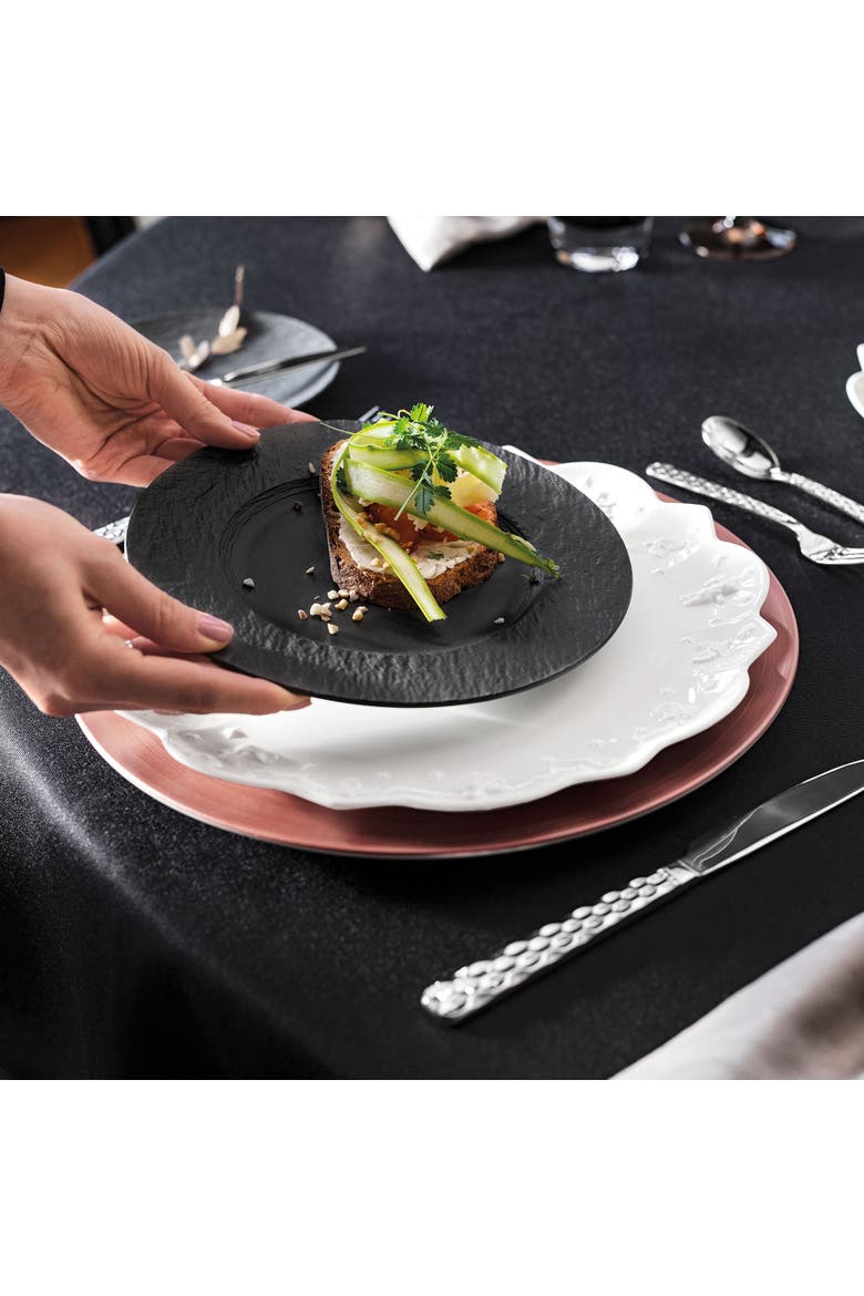 Manufacture Rock Salad Plate, Alternate, color, black