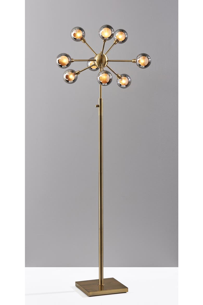 Starling LED Floor Lamp, Alternate, color, ANTIQUE BRASS