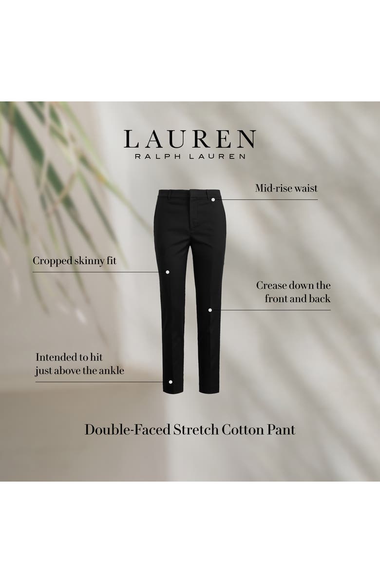Lauren Ralph Lauren Double Faced Stretch Cotton Pants, Alternate, color, Polo Black
