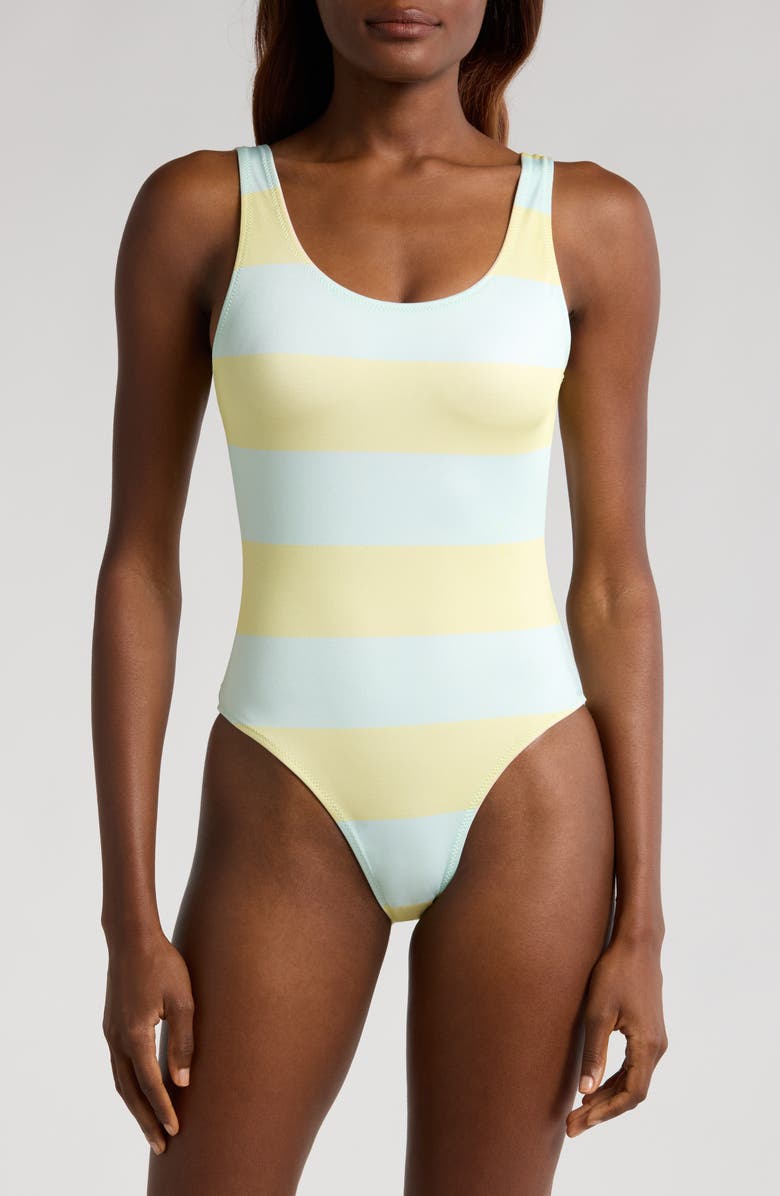 Solid & Striped Annemarie Stripe Reversible One-Piece Swimsuit, Alternate, color, Gelato Stripe