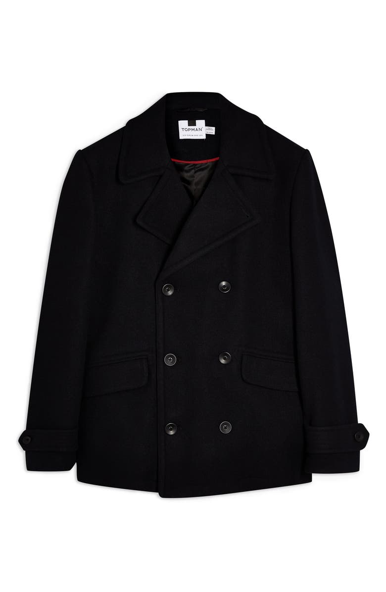 Topman Classic Fit Peacoat, Alternate, color,