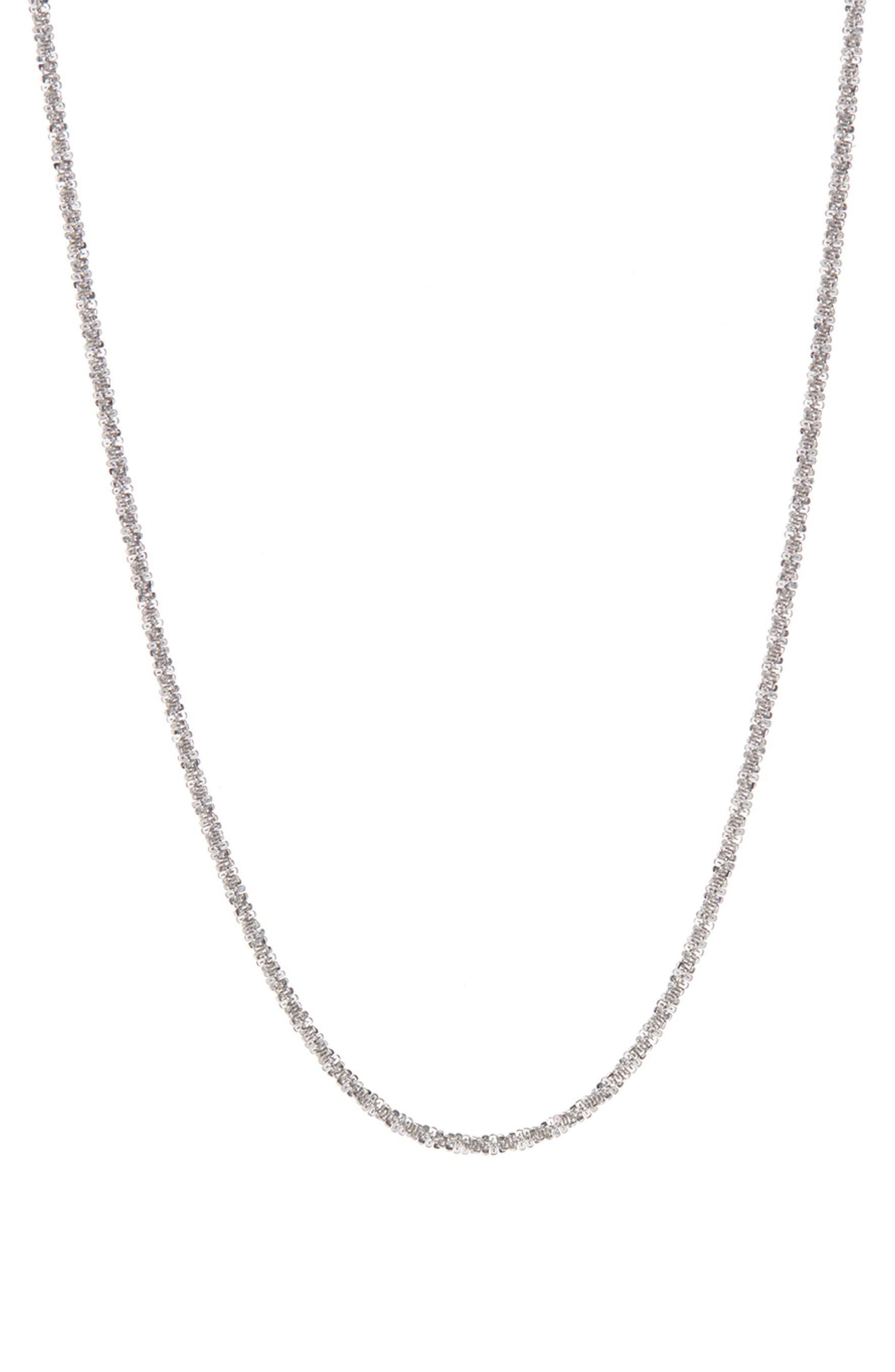 BEST SILVER Sterling Silver Twisted Chain Necklace
