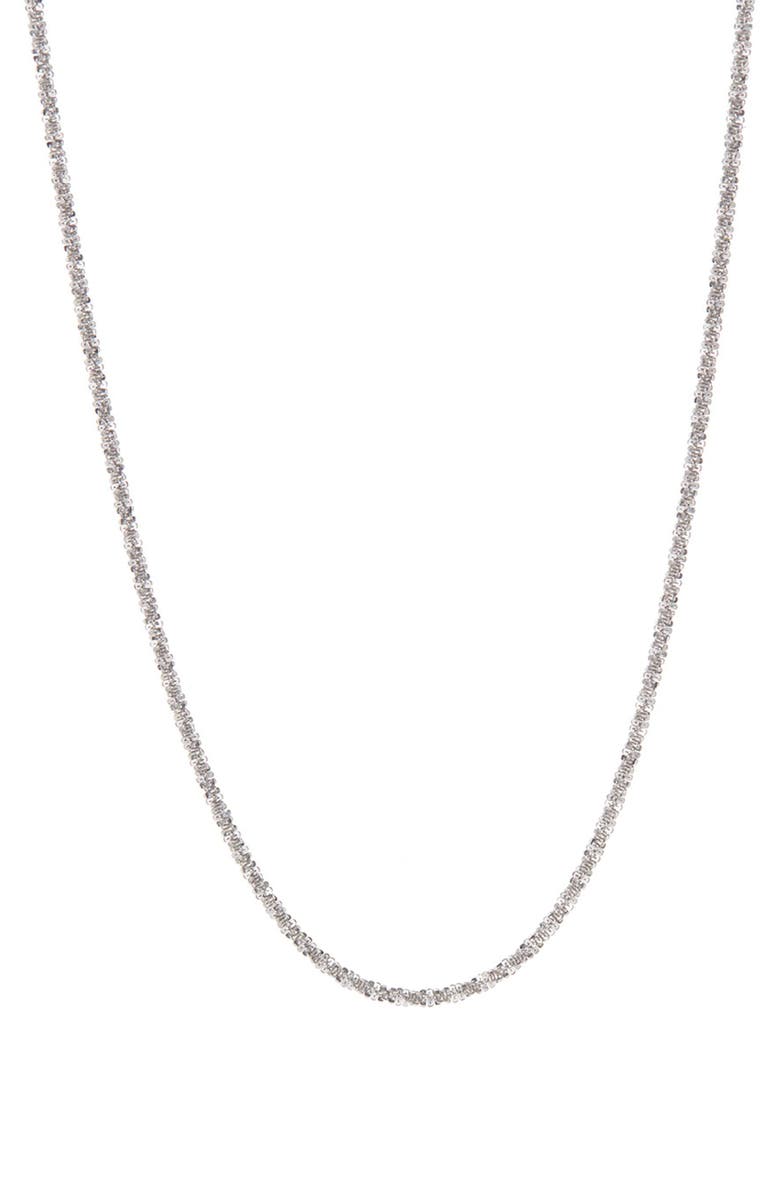 BEST SILVER Sterling Silver Twisted Chain Necklace, Main, color, Silver