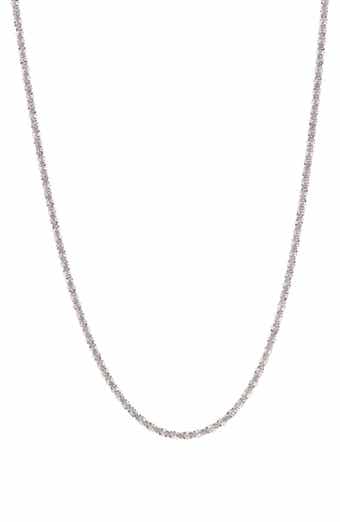 BEST SILVER Sterling Silver Twisted Chain Necklace
