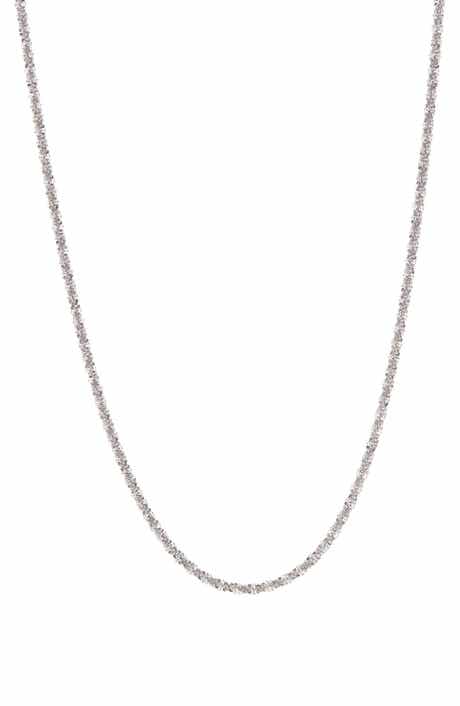 BEST SILVER Sterling Silver Twisted Chain Necklace