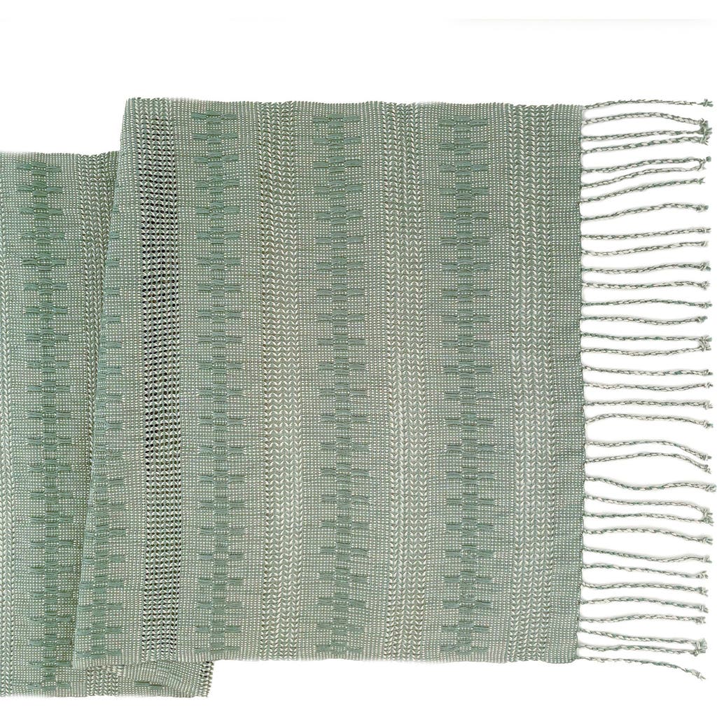 Mayan Hands Calado Table Runner In Green