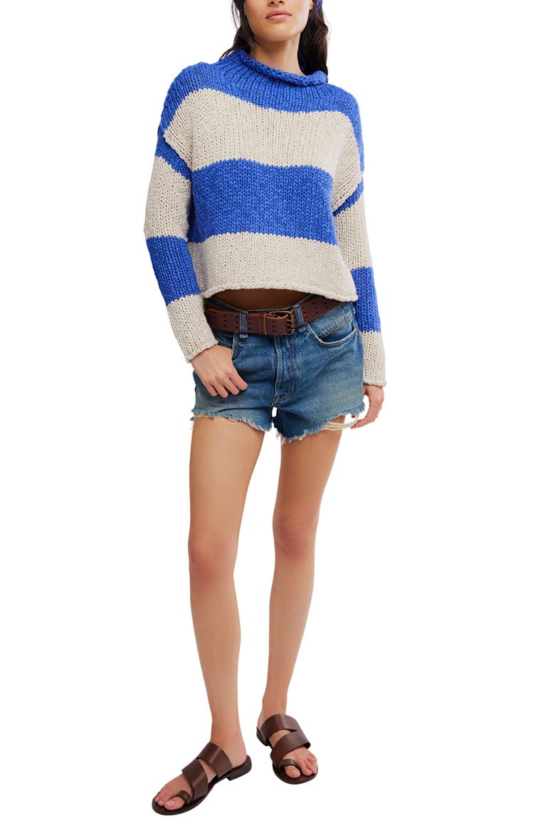 Rugby Stripe Sweater, Alternate, color, BLUE