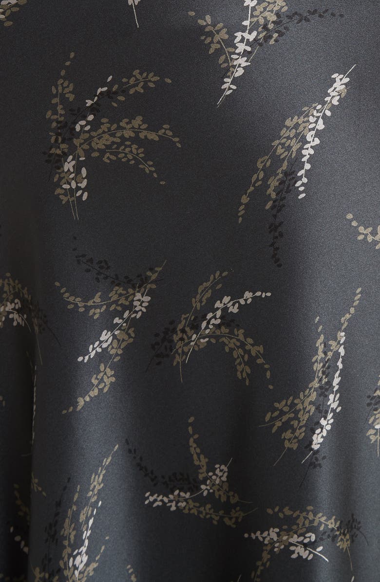 Vince Spring Floral Pull-On Silk Midi Skirt, Alternate, color,