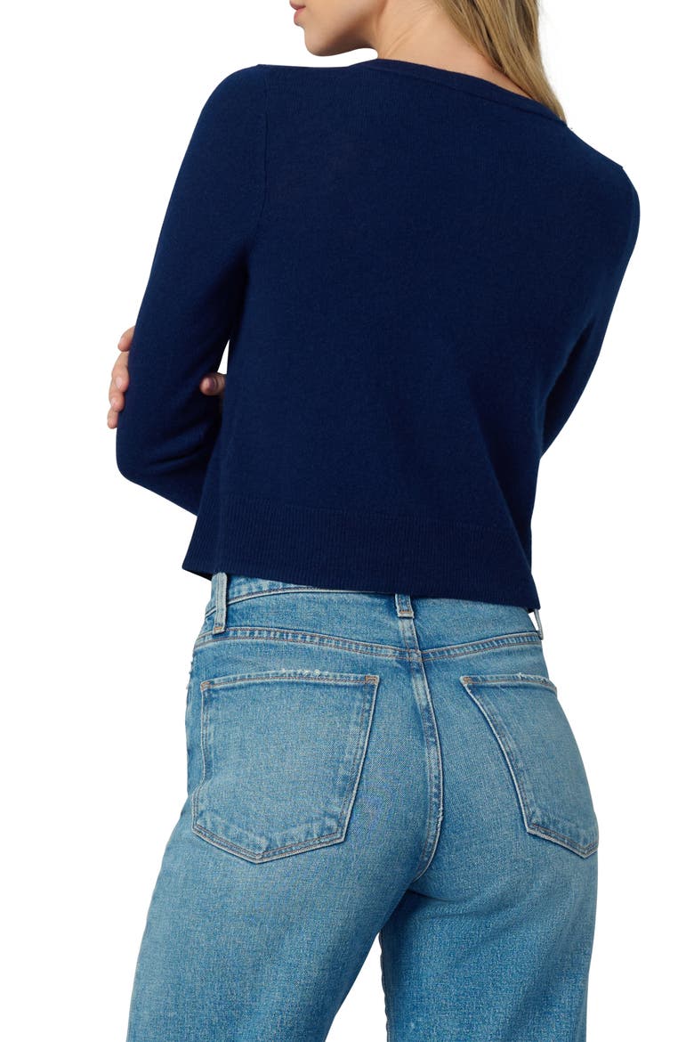 The Dani Crop Cashmere Cardigan, Alternate, color, NAVY