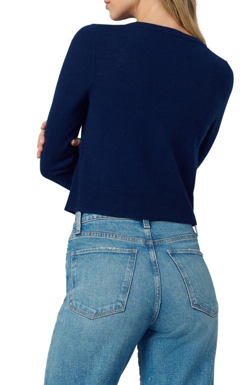 Joe's The Dani Crop Cashmere Cardigan In Blue