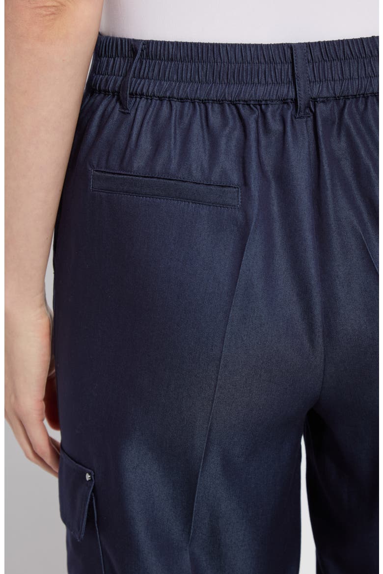 Monique Tailored Crop Cargo Pants, Alternate, color, SOLID INDIGO