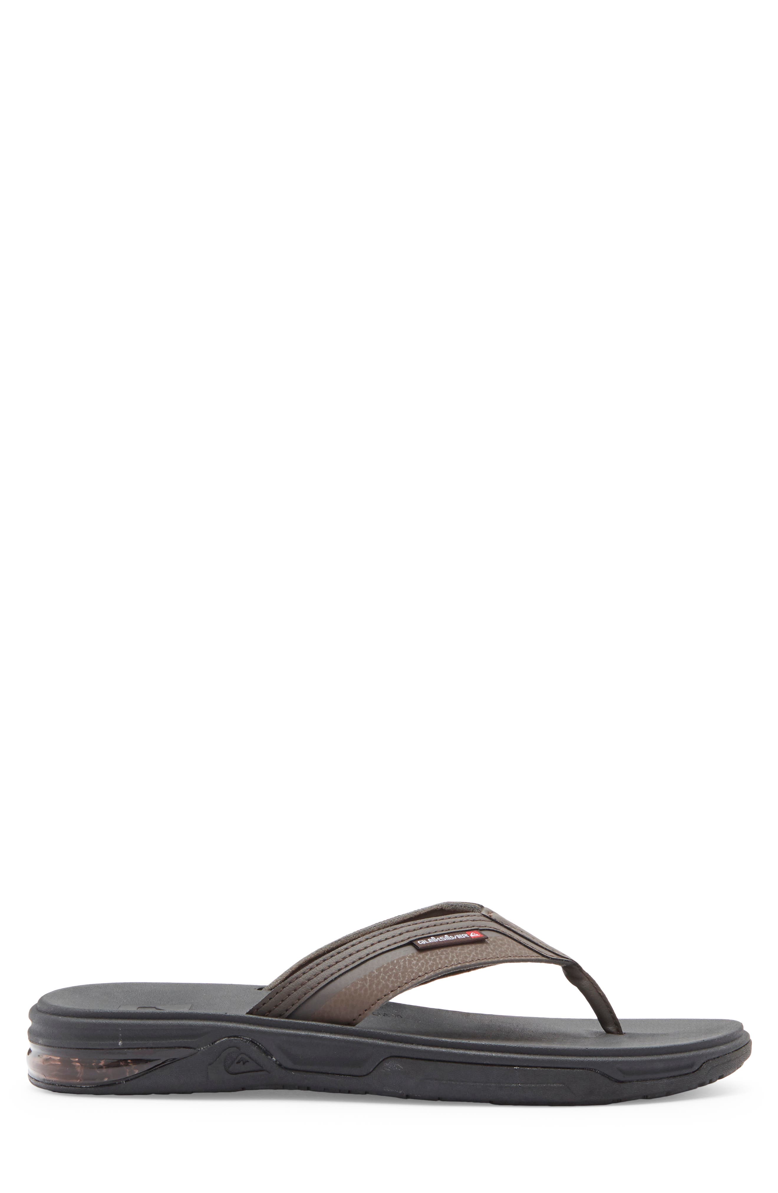 Dylan Deluxe Flip Flop, Alternate, color, DARK BROWN/ BLACK TRIM