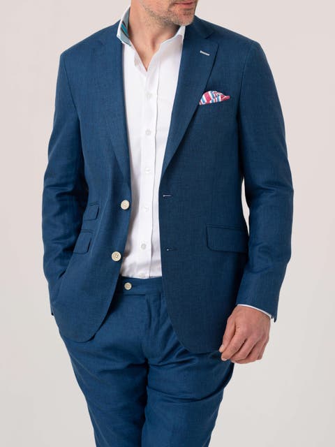 Linen Wool Silk Blend Blazer