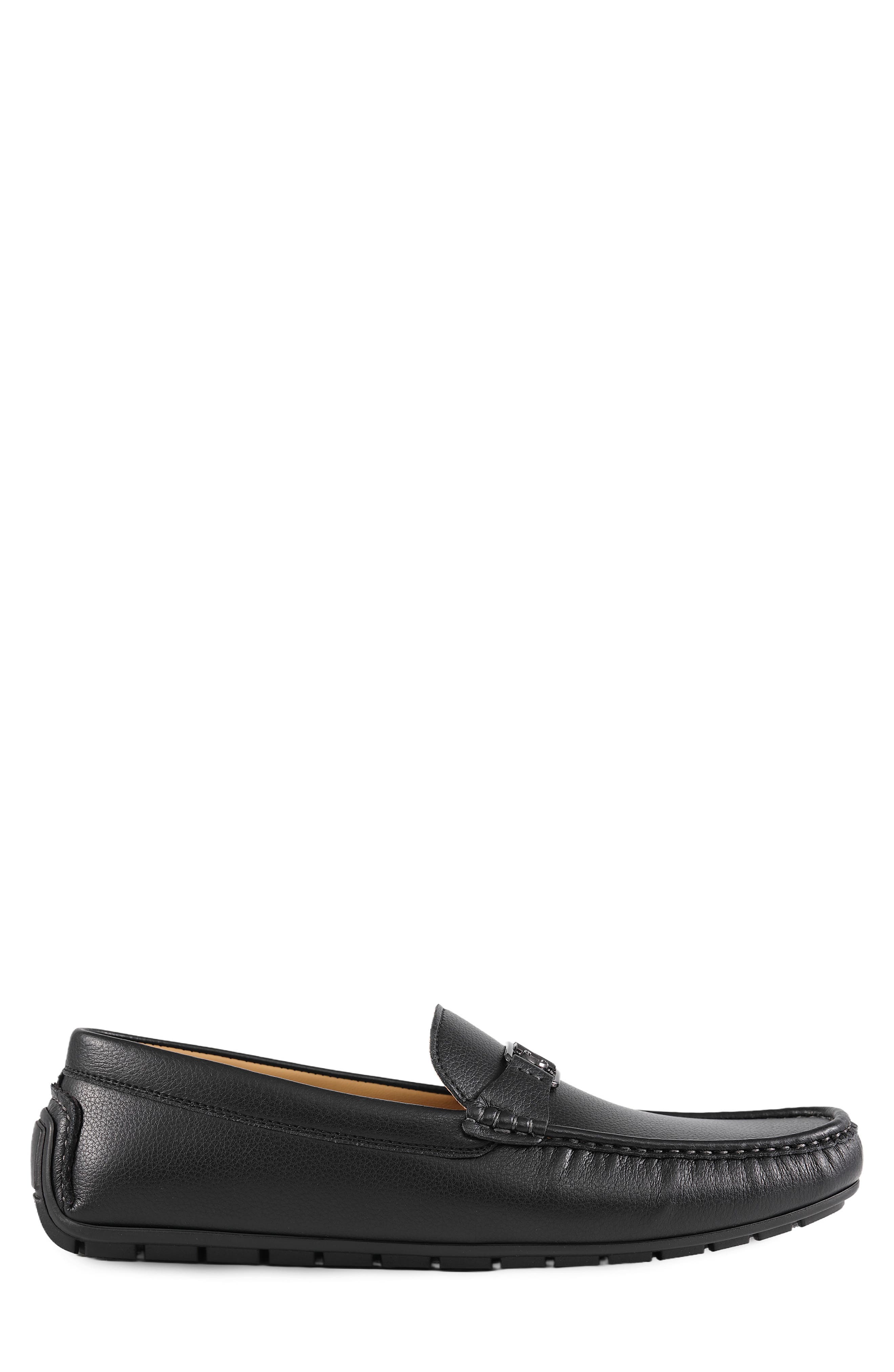 Calvin Klein Felty Moc Toe Driving Loafer, Alternate, color, Black