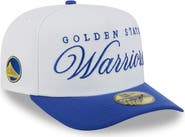 New Era Men's New Era White/Royal Golden State Warriors 2025 NBA Draft A-Frame 59FIFTY Fitted Hat