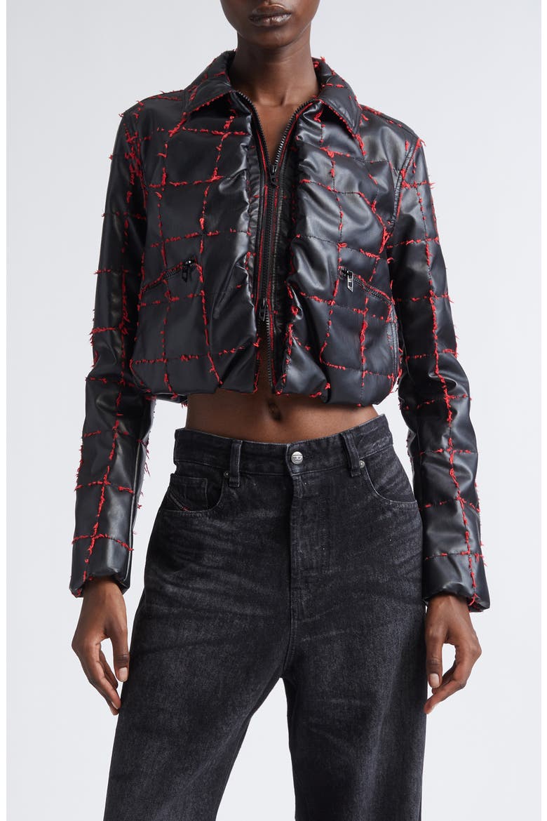 G-Winet Crop Puffer Jacket, Main, color, DEEP/BLACK