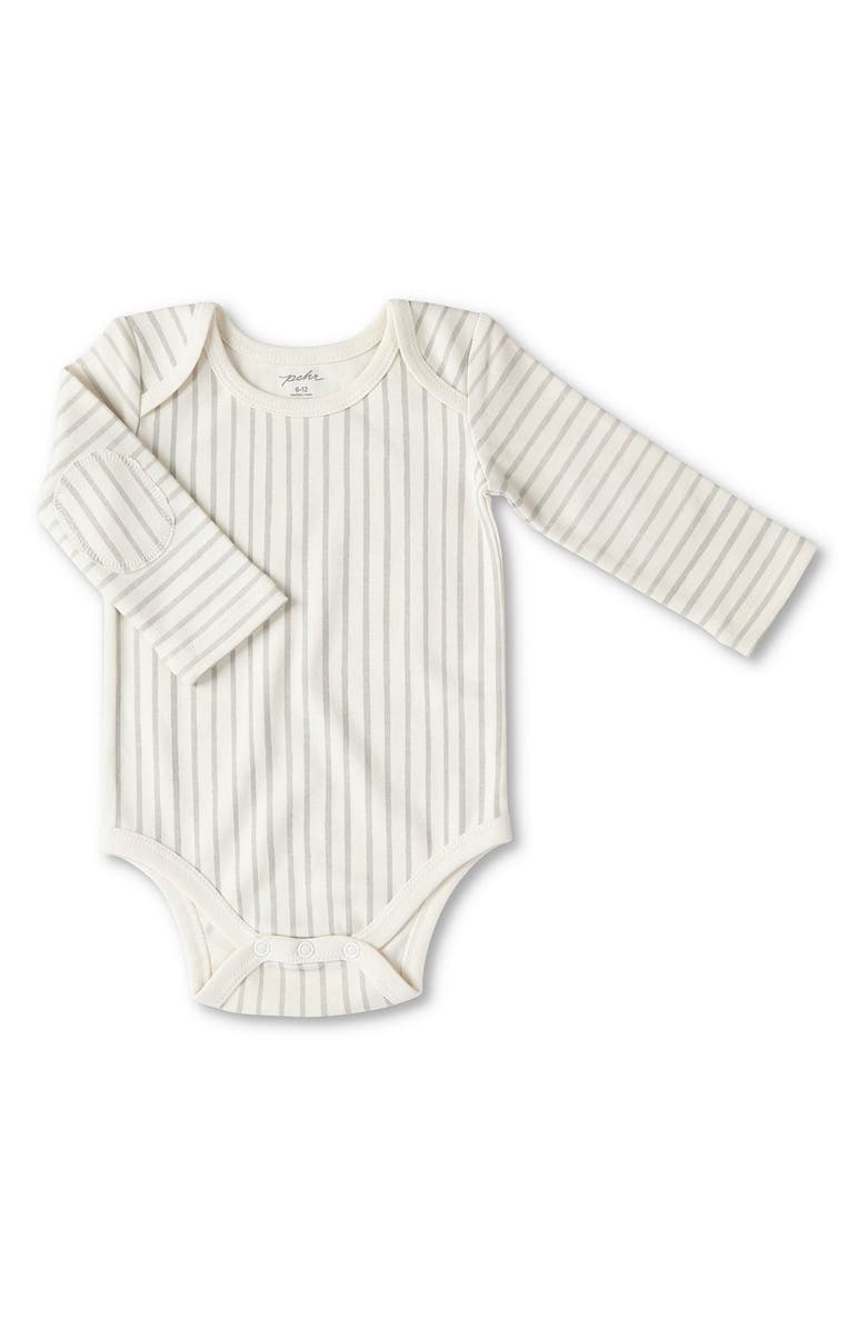 Pehr Stripes Away Organic Cotton Bodysuit, Main, color, 