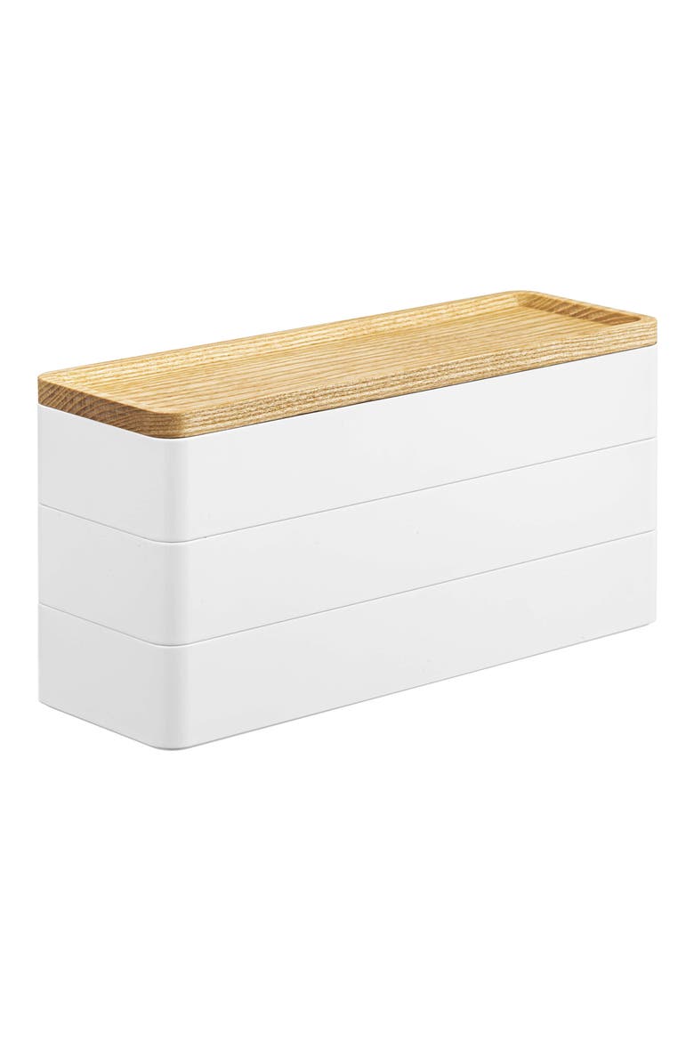 3-Tier Accessory/Watch Box, Main, color, WHITE