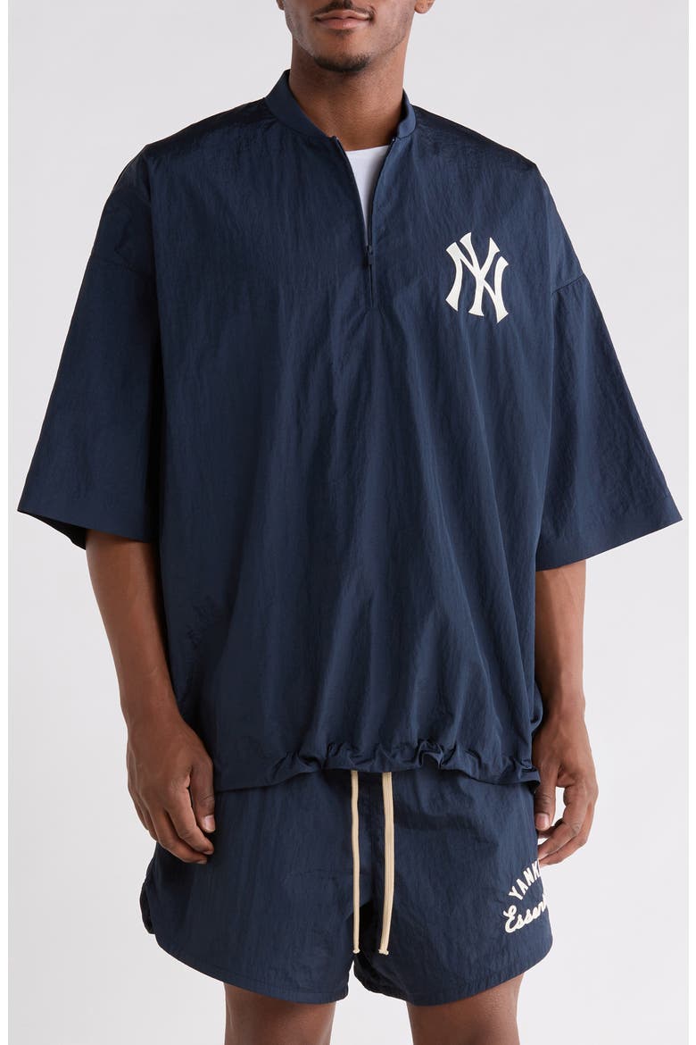 Yankees Three-Quarter-Sleeve Pullover, Main, color, DARK SAPPHIRE