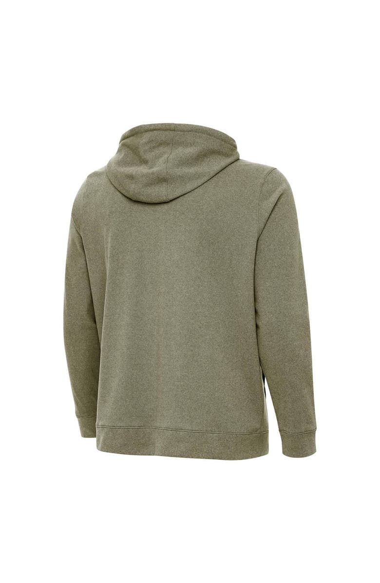 ANTIGUA Men's Antigua Heather Olive Stanford Cardinal Effortless Full-Zip Hoodie, Alternate, color,