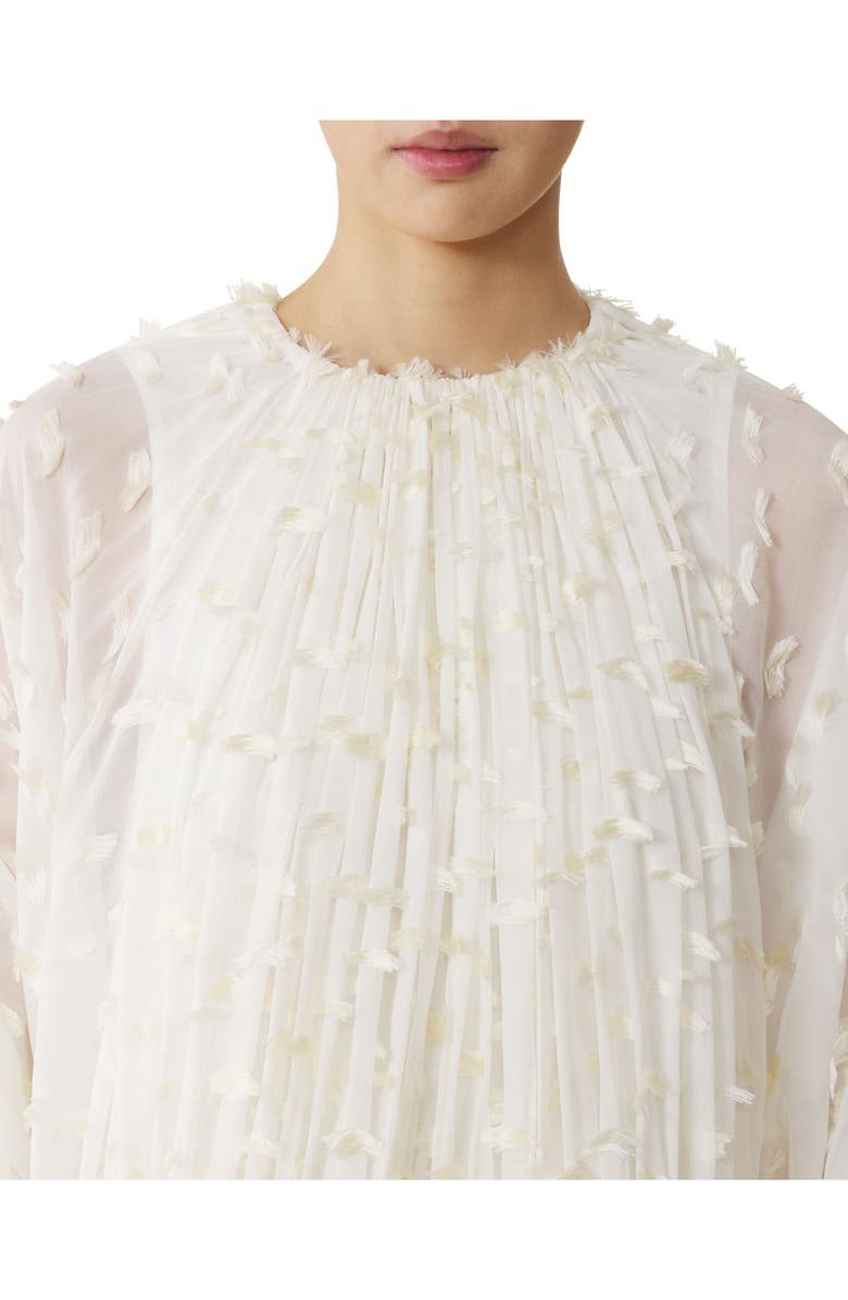 Lanvin Long Dress In Plumetis Silk, Alternate, color, White/Ivory