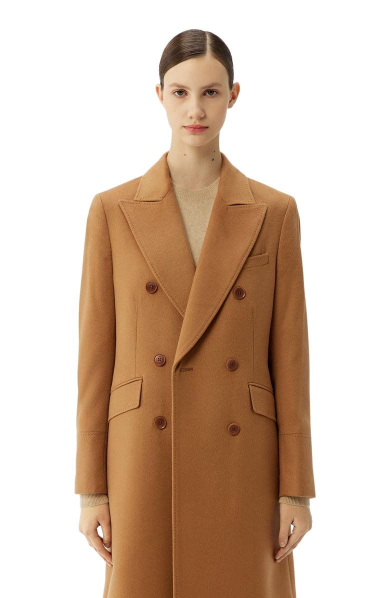 GOBI Mongolian Cashmere Cashmere Peak Lapel Long Coat, Alternate, color,