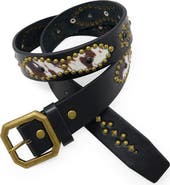 mnml Mojave Cow Print Leather Belt
