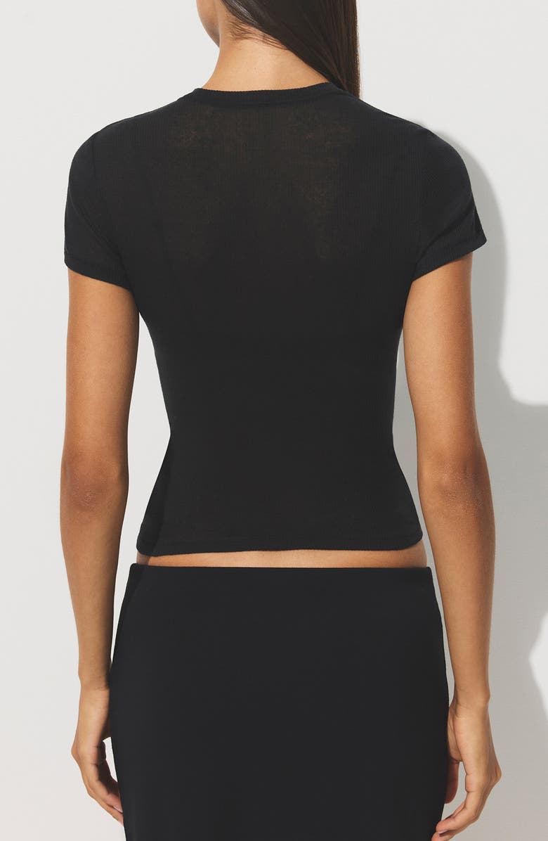 SKIMS Sheer Rib T-Shirt, Alternate, color, Soot