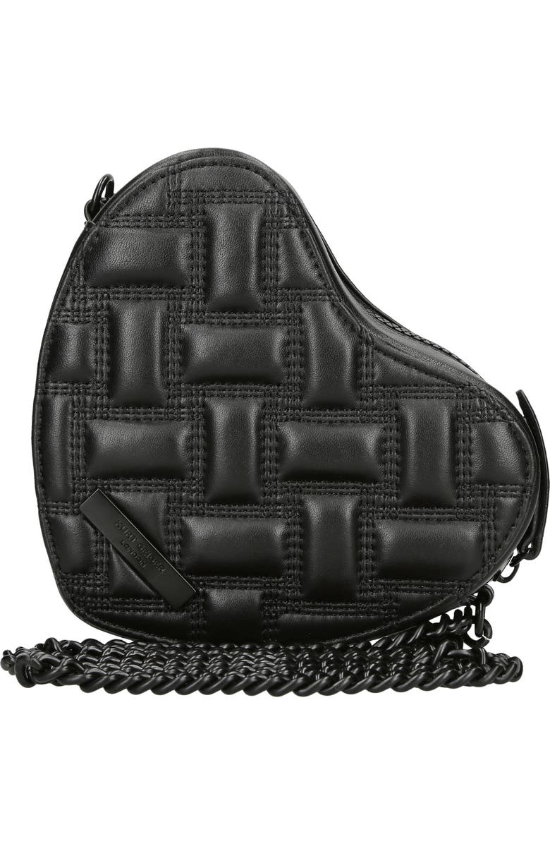 Kurt Geiger London Kensington Drench Quilted Leather Heart Crossbody Bag, Alternate, color,
