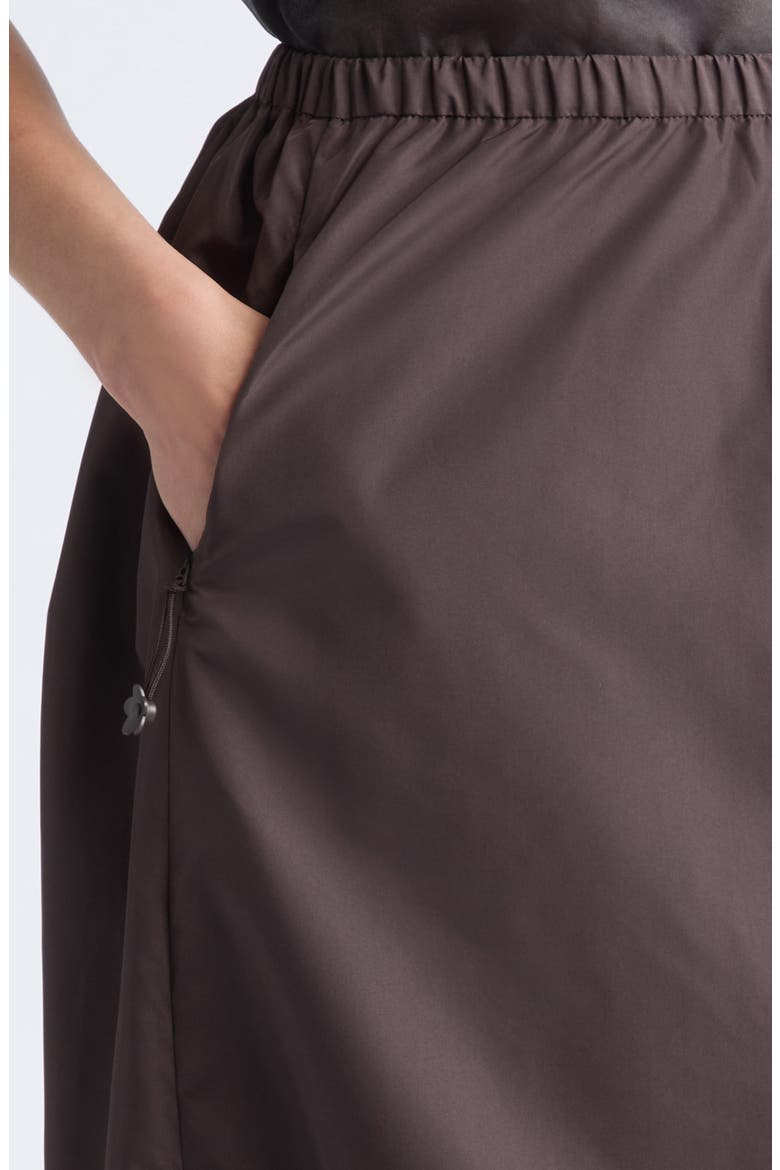 Fie Recycled Polyester Midi Skirt, Alternate, color, BROWN
